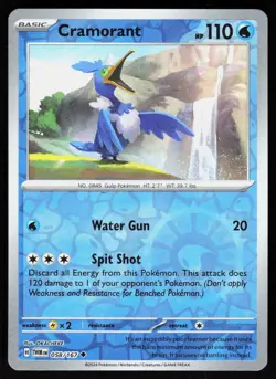 Cramorant 058/167 Uncommon Twilight Masquerade Pokemon Reverse Holo NM - Image 1