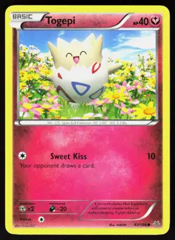 Togepi 43/108 Common Roaring Skies Pokemon NM - Image 1