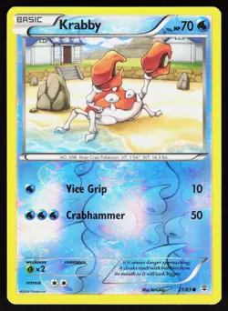 Krabby 21/83 Common Generations Pokemon Reverse Holo LP - Image 1