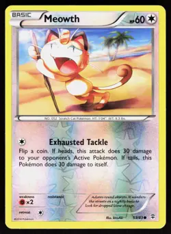 Meowth 53/83 Common Generations Pokemon Reverse Holo LP - Image 1