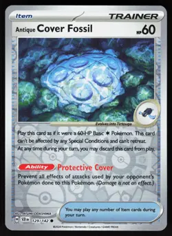 Antique Cover Fossil 129/142 Common Stellar Crown Pokemon Reverse Holo NM - Image 1