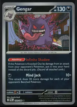 Gengar 050/088 Pokemon Perfect Order Rare Near Mint Reverse Holo - Image 1