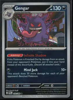 Gengar 050/088 Pokemon Perfect Order Rare Near Mint Reverse Holo - Image 1