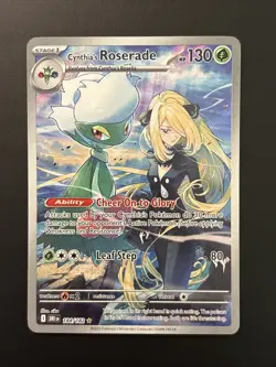 Cynthia's Roserade 184/182 Pokemon TCG Destined Rivals Illustration Rare Nm - Image 1