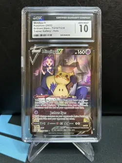 MIMIKYU V 2022 Pokemon Brilliant Stars Trainer Gallery Holo TG16/TG30 - CGC 10 - Image 1