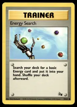Pokemon TCG Fossil #59/62 Energy Search Unlimited - Image 1