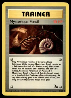 Pokemon TCG Fossil #62/62 Mysterious Fossil Unlimited - Image 1