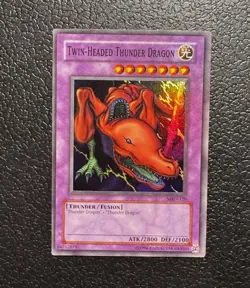 Yugioh Twin-Headed Thunder Dragon Metal Raiders MRD-E120 Unlimited Super Rare LP - Image 1
