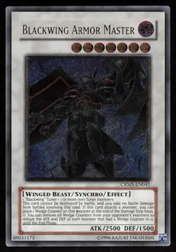 Blackwing Armor Master (UTR) CRMS-EN041 Ultimate Rare EURO YU-GI-OH - Image 1