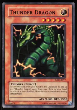 Thunder Dragon MRD-E097 Common / Short Print Metal Raiders Yu-Gi-Oh LP - Image 1
