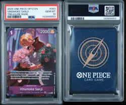 VINSMOKE SANJI 2025 ONE PIECE TREASURE RARE OP12-063 PSA 10 - Image 3