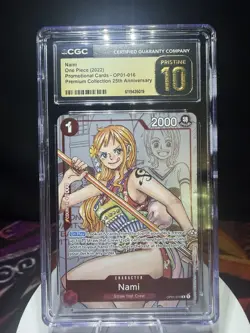 2022 One Piece Premium 25th Anniversary Manga Art Nami #OP01-016 CGC 10 PRISTINE - Image 1
