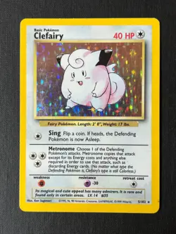 1999 Clefairy 5/102 Holo Rare Pokemon Card - Base Unlimited Set - Image 2