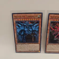 YUGIOH Egyptian God Cards Slifer Obelisk Ra LDK2 ULTRA HOLO Set Limited Edition - Image 2