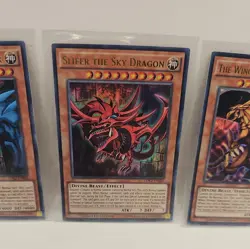 YUGIOH Egyptian God Cards Slifer Obelisk Ra LDK2 ULTRA HOLO Set Limited Edition - Image 3