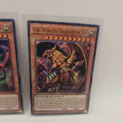 YUGIOH Egyptian God Cards Slifer Obelisk Ra LDK2 ULTRA HOLO Set Limited Edition - Image 4