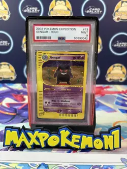PSA 9 Gengar 13/165 Expedition E Series 2002 Pokemon Card Holo MINT - Image 1