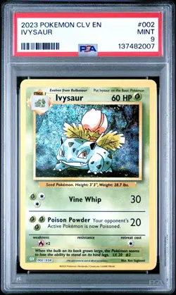 2023 Pokemon CLV EN Classic Ivysaur PSA 9 - Image 1