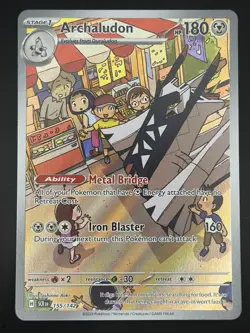 Pokemon TCG Archaludon Card 155/142 Stellar Crown Illustration Rare NM Condition - Image 3
