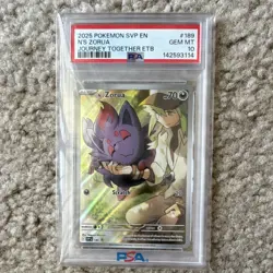 PSA 10 N's Zorua #189 Journey Together ETB Promo Holo English 2025 - Image 1