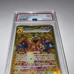 CHARIZARD EX POKEMON GOLD HOLO HYPER RARE OBSIDIAN FLAMES PSA 9 MINT 228/197 - Image 5