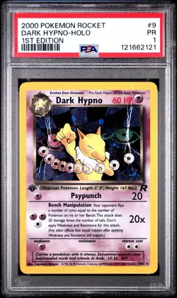 PSA 1 Dark Hypno Holo 1st Edition 9/82 2000 Pokemon Team Rocket WoTC PR - Image 1