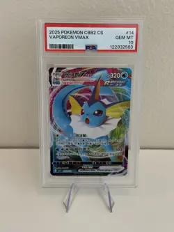 Vaporeon Vmax 0214/14 Secret Rare Pokemon TCG Chinese Gem Pack Vol.2 PSA 10 - Image 1