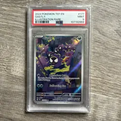 POKEMON 2024 TEMPORAL FORCES GASTLY ILLUSTRATION RARE 177 PSA 9 - Image 1