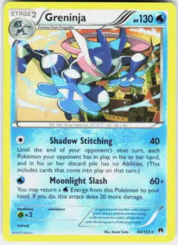Greninja 40/122 Rare BREAKpoint Pokemon Near Mint - Image 1