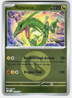 RAYQUAZA ENERGY SYMBOL PATTERN 153/217 ASCENDED HEROES POKEMON REVERSE HOLO NM/M - Image 1