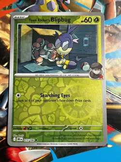 Team Rocket's Blipbug 015/182 Common Destined Rivals Pokemon Reverse Holo NM - Image 1