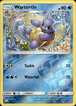 Pokemon Reverse Holo Wartortle SM - Team Up 24/181 LP - Image 1