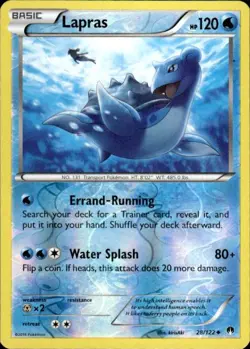 Pokemon Reverse Holo Lapras XY - BREAKpoint 28/122 LP - Image 1