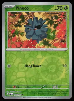 Pineco 004/182 Common Destined Rivals Pokemon Reverse Holo Near Mint - Image 1