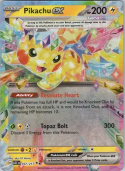 Pikachu ex - 057/217 #57/217 (Holo) (NM) ME: Ascended Heroes ASC Pokemon - Image 1