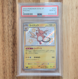 Pokemon TCG PSA 10 Raichu 237/190 SV4a Shiny Treasure ex Shiny Rare Holo JP - Image 1