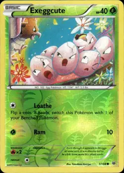 Pokemon Reverse Holo Exeggcute XY - Roaring Skies 1/108 LP - Image 1