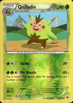 Pokemon Reverse Holo Quilladin XY - BREAKthrough 10/162 LP - Image 1