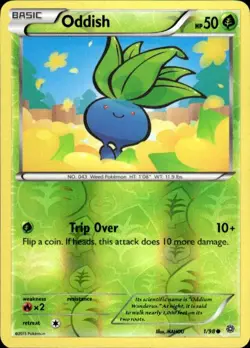 Pokemon Reverse Holo Oddish XY - Ancient Origins 1/98 LP - Image 1