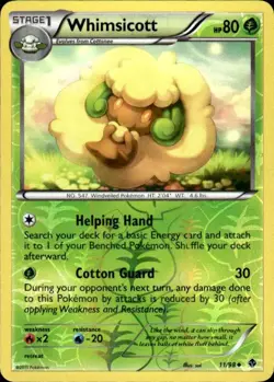Pokemon Reverse Holo Whimsicott (11) Emerging Powers 11/98 LP - Image 1