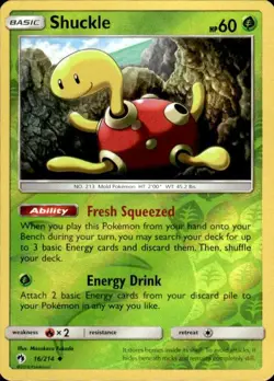Pokemon Reverse Holo Shuckle SM - Lost Thunder 16/214 LP - Image 1