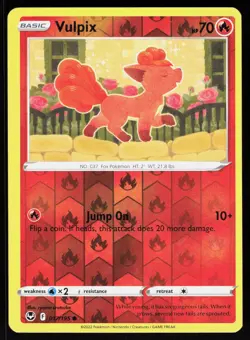 Vulpix 017/195 Common Silver Tempest Pokemon Reverse Holo LP - Image 1