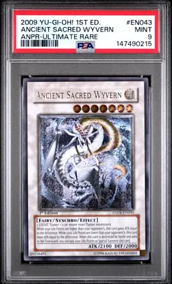 2009 YU-GI-OH! ANPR-ANCIENT PROPHECY #EN043 ANCIENT SACRED WYVERN PSA 9 - Image 1