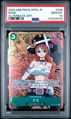 Nami (Alt Art) (JP) - One Piece: Paramount War - OP02-036 - SR - PSA 10 GEM MT - Image 1