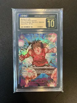 One Piece Japanese Monkey D. Luffy Premium SP EB02-061 CGC Pristine 10 - Image 1