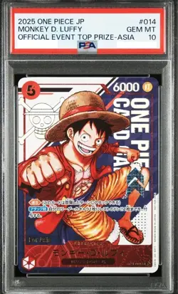 PSA 10 Luffy ST21-014 SR Flagship Battle Promo For Asia Japanese One Piece Card - Image 1
