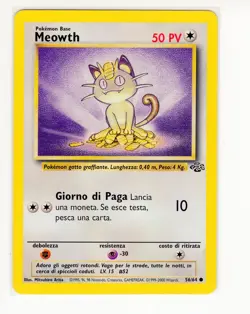 ~ITA~ ITALIAN Meowth Jungle 56/64 Pokemon Card (G8) - Image 1