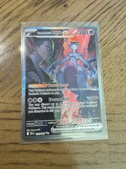 Pokemon TCG Destined Rivals Team Rockets Mewtwo EX Card 231/182 SIR - Image 3