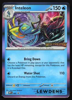 Inteleon - MEP 002 - Mega Evolution Stamped Black Star Promo - Pokemon Card LP1 - Image 1