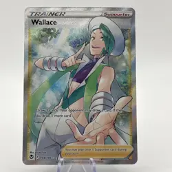 Pokemon Card Wallace 194/195 Ultra Rare Silver Tempest Near Mint - Image 1